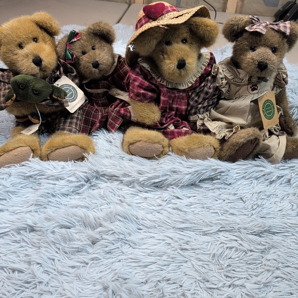 Vintage Boyds Bears AnneBelle Otillie Frog Plush Animal Collections Lot Of 4